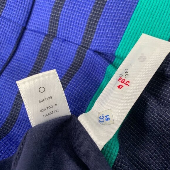 Ann Taylor LOFT Striped Sleeveless Skater Dress Blue Green White Cotton Size 6 - Picture 5 of 6